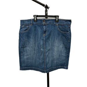 Old Navy Women's Denim Skirt Size XL Blue Jean Knee Length Pencil
